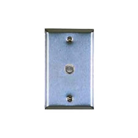 Allen Tel Flush Stainless Steel Faceplate with Coax F Coupler ATBK-F-81